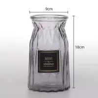 玻璃陶瓷花瓶简约创意摆件客厅欧式透明灰色插花鲜花干花 三维工匠 喷漆铁皮花筒