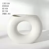 创意北欧白色陶瓷花瓶摆件现代简约客厅酒柜装饰品个性干花插花器 三维工匠 1336花瓶