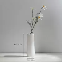 文艺白色小清新干花花瓶陶瓷水培插花满天星客厅现代摆件家居装饰 三维工匠 泛木