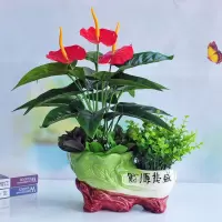 创意摆件家居饰品客厅酒柜装饰品办公室桌面陶瓷工艺品结婚 三维工匠 情侣天鹅红花1314