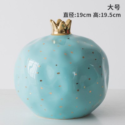 创意结婚新婚送新人石榴瓶陶瓷摆件客厅玄关酒柜家居装饰品 三维工匠 中号