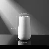 三维工匠北欧现代简约陶瓷花瓶摆件客厅电视柜餐桌干花插花欧式家居装饰 单个花瓶(元气灰)高30cm+直径16.5cm+口径