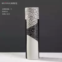 现代简约陶瓷花瓶干花插花器摆件新中式北欧客厅电视酒柜家居饰品 三维工匠 购买说明:产品全部升级为无光釉面,更新档次