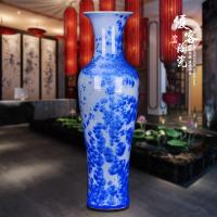 陶瓷器 结晶釉落地大花瓶礼品现代家居客厅工艺品装饰摆件 三维工匠 E款1.4米破损包赔、送底座