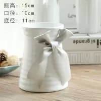 日韩式清新陶瓷花瓶客厅摆件简约现代小号花器欧式花插艺花盆 三维工匠 旗袍花瓶送蝴蝶结