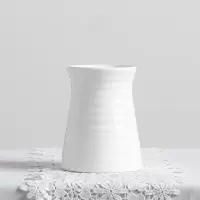 北欧花瓶水培满天星家用陶瓷小花器干花花瓶欧式简约客厅插花摆件 三维工匠 白色