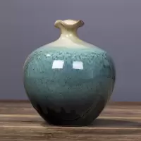 景德镇陶瓷摆件现代时尚创意简约家居装饰客厅插花花瓶干花花器 三维工匠 窑变云海高瓶