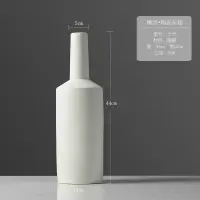 北欧风格摆件极简风黑白灰创意陶瓷花瓶样板房客厅插花家居装饰品 三维工匠 花瓶三件套