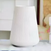 花瓶摆件 客厅 插花 陶瓷 家装摆设花 干花水培百合现代简约花器 三维工匠 粉色大号