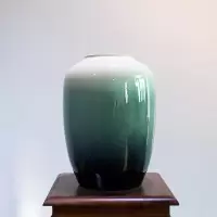 三维工匠新中式陶瓷花瓶摆件现代轻奢北欧家居客厅插花餐桌玄关电视柜装饰 幽若花瓶(不含花)高32*宽22CM大花瓶请注意尺