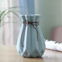 清新北欧ins陶瓷干花花瓶家居装饰品插花客厅酒柜创意摆件电视柜 三维工匠 小号米白