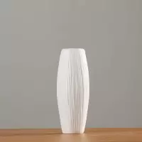 北欧现代简约白色陶瓷花瓶干花水培富贵竹创意摆件客厅小清新装饰 三维工匠 [缱绻]+沙曼萨玫瑰玫红 大