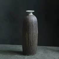 北欧陶瓷小花瓶ins花瓶干花插花陶艺摆件客厅禅意摆设复古粗陶 三维工匠 中号花瓶