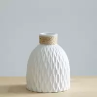 新中式禅意家居饰品手工花插装饰客厅洽谈桌摆件三色陶瓷花瓶套装 三维工匠 大号(蓝色)