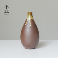 小花瓶摆件客厅插花陶瓷复古禅意现代简约日式茶艺插干花水培花器 三维工匠 小雅-花插