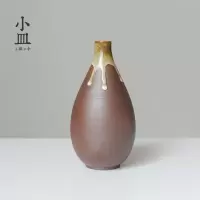 小花瓶摆件客厅插花陶瓷复古禅意现代简约日式茶艺插干花水培花器 三维工匠 圆满-花插(海松绿)