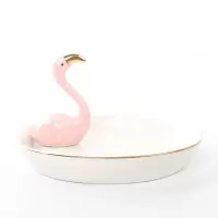 ins潮品 陶瓷首饰收纳盘珠宝展示架托盘家居创意摆件玄关拍摄道具 三维工匠 树枝与鸟收纳盘