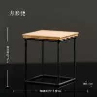 陶瓷工艺品底座置物架底托小博古架酒柜电视柜格子装饰品茶几收纳 三维工匠 高倒梯凳摆件