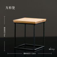 陶瓷工艺品底座置物架底托小博古架酒柜电视柜格子装饰品茶几收纳 三维工匠 双梯凳摆件