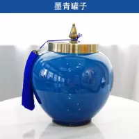美式家居陶瓷花瓶摆件欧式客厅插花干花轻奢玄关电视柜装饰品摆设 三维工匠 花瓶1大1小+5枝绣球花