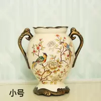 花狐狸欧式复古陶瓷大号花瓶花艺美式乡村插花器客厅家居装饰摆件 三维工匠 大号花瓶