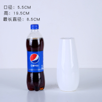 田园小花瓶摆件客厅北欧白瓷ins风干花插花水培陶瓷蓝色白色瓷器 三维工匠 050小号:白色