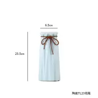 现代简约桌面客厅创意插花摆件家居装饰品陶瓷干花花瓶花艺摆设 三维工匠 陶瓷彼岸花花瓶