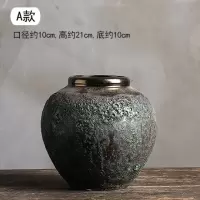 景德镇做旧法师老庄花盆陶罐创意复古插干花客厅花瓶陶瓷摆件 三维工匠 透明