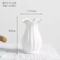 欧式陶瓷花瓶仿真插花摆件新中式家居客厅电视柜软装饰品玄关摆设 三维工匠 蓝色大号+8支黄色跳舞兰