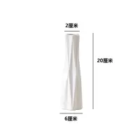 ins北欧家居干花小清新装饰摆件简约创意办公室餐桌花瓶白色陶瓷 三维工匠 开口白色