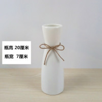创意满天星花瓶摆件客厅台面餐桌小清新干花插花陶瓷花器简约现代 三维工匠 D款浅蓝菱型+5支扶朗花