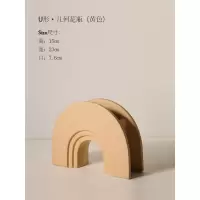 三维工匠几何花瓶莫兰迪陶瓷创意简约样板房玄关桌面家居装饰摆 U形几何花瓶套装(黛青灰花瓶+3支虞美人+米黄色花瓶)[摆件