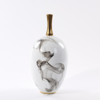 创意现代水墨纹陶瓷摆件样板间售楼部酒柜书架新中式软装家居摆设 三维工匠 B款大号