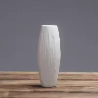北欧简约陶瓷花瓶摆件桌面可装水花插新中式客厅干花装饰工艺品 三维工匠 (套装)A款+2束兔尾草共35根