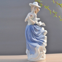 欧式家居客厅电视柜酒柜玄关摆件陶瓷工艺品装饰品摆设西洋女 三维工匠 037