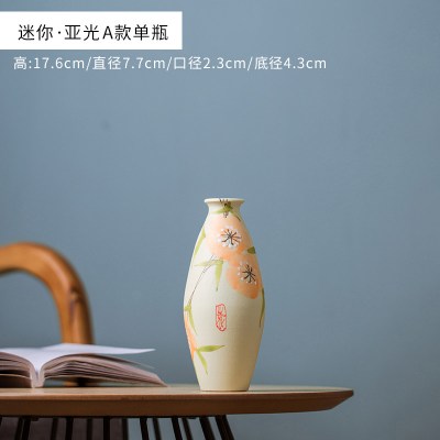景德镇陶瓷小花瓶客厅家居现代轻奢网红插花器干花北欧摆件装饰品 三维工匠 迷你·釉面G款单瓶