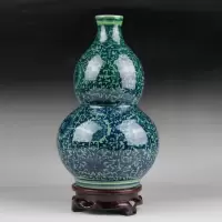景德镇陶瓷器仿古青花瓷迷你小花插花瓶家居装饰品博古架摆件 三维工匠 青花鱼尾b款