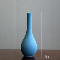 欧式磨砂陶瓷花瓶摆件小清新家居饰品餐桌客厅插花装饰假花花器 三维工匠 萨曼莎玫瑰粉紫色 中等