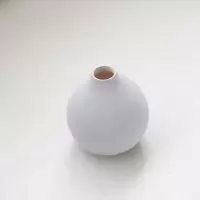 小清新简约水培摆件七彩陶瓷小花瓶干花插花创意客厅摆设 三维工匠 卡其色
