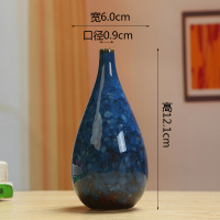 满天星陶瓷白瓷花瓶小清新水培干花花器桌面现代简约家居装饰摆件 三维工匠 手绘戏荷花瓶小嘴款式8 中等