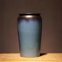 新中式陶瓷花瓶摆件客厅插花大号落地景德镇简约现代北欧家居轻奢 三维工匠 幽兰花瓶(含仿真石榴果)