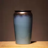 新中式陶瓷花瓶摆件客厅插花大号落地景德镇简约现代北欧家居轻奢 三维工匠 幽静花瓶(不含花)