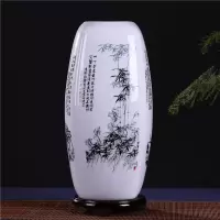 景德镇陶瓷器花瓶富贵竹插花创意摆件梅兰竹菊瓷器客厅家居摆设 三维工匠 富贵竹三件套