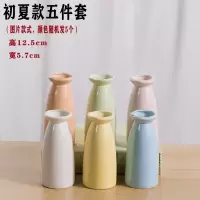 陶瓷满天星小花瓶摆件家居装饰客厅欧式水培干插花器玻璃透明客厅 三维工匠 石玲款[五件套]