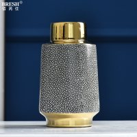 轻奢客厅创意插花摆件家居装饰品陶瓷花瓶花艺摆设 三维工匠 大号