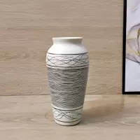 景德镇花瓶摆件客厅插花干花创意现代简约水养中式磨砂水培陶瓷瓶 三维工匠 粉色梅花2支