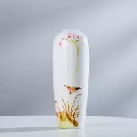 新中式陶瓷小花瓶三件套桌面插干花水培摆件玄关茶室小清新花器 三维工匠 C款三件套小花瓶拍前看尺寸