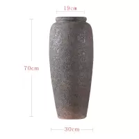 陶罐新中式复古做旧陶瓷花器客厅玄关插花落地大花瓶粗陶组合摆件 三维工匠 大麦把束(5把)