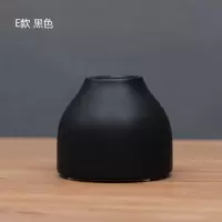 中式黑白色简约陶瓷小花瓶家居装饰品摆件日式极简花插 三维工匠 C款灰咖色