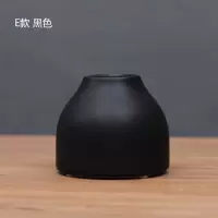 中式黑白色简约陶瓷小花瓶家居装饰品摆件日式极简花插 三维工匠 F款白色
